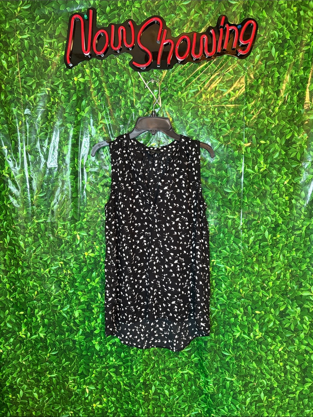Ladies J Crew Black & White Printed Sleeveless Dress